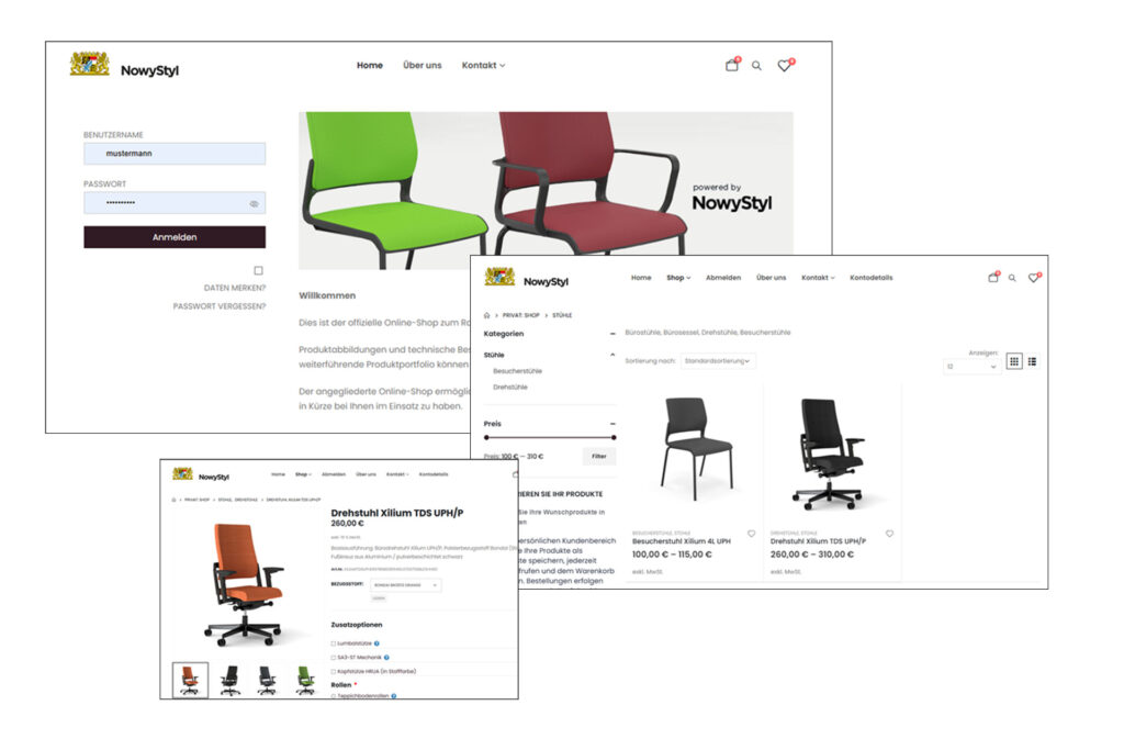 Nowy Styl Kunden-Webshop